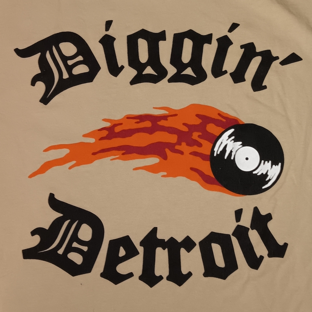 Diggin Detroit Vinyl Album Record Shirt Music Tee